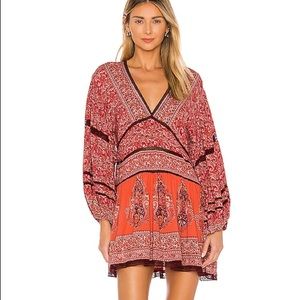 sold out luna scarf print free people dress